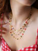 L'Atelier de Gaia Vergulde ketting met sierelementen - (L)50 cm