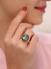 L'Atelier de Gaia Vergulde ring met edelsteen