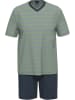 Ammann Pyjama in Dunkelblau/ Grün