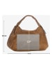 Lucca Baldi Skórzany shopper bag "Pitigliano" w kolorze jasnobrązowym - 41 x 34 x 30 cm