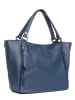 Lia Biassoni Leren schoudertas "Alserio" donkerblauw - (B)42 x (H)26 x (D)14 cm