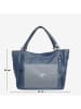 Lia Biassoni Leder-Schultertasche "Alserio" in Dunkelblau - (B)42 x (H)26 x (T)14 cm
