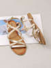 Sixth Sens Sandalen in Beige/ Gold