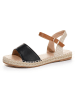 C'M Espadrilles zwart/lichtbruin