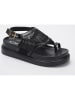 C'M Teenhaksandalen zwart