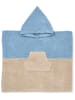 Wheat Poncho "Summer" in Hellblau/ Beige