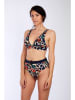 Livia Monte-Carlo Bikini-Hose "Gaby" in Dunkelblau/ Rot/ Beige