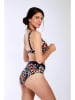 Livia Monte-Carlo Figi bikini "Gaby" w kolorze beżowo-czerwono-granatowym