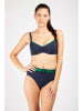 Livia Monte-Carlo Bikini-Hose "Gaby" in Dunkelblau/ Grün