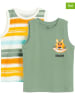 COOL CLUB 2er-Set: Tops in Weiß/ Orange/ Khaki