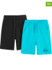 COOL CLUB 2er-Set: Shorts in Türkis/ Schwarz