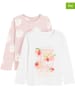 COOL CLUB 2er-Set: Longsleeves in Weiß/ Rosa