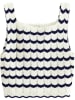 COOL CLUB Stricktop in Creme/ Dunkelblau