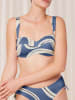 Triumph Bikini-Oberteil in Blau/ Weiß