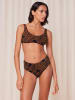 Triumph Bikini-Hose in Schwarz/ Camel