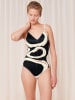 Triumph Badeanzug in Schwarz/ Creme
