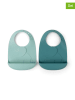 done by deer 2-delige set: siliconen slabbetjes "Elphee" blauw