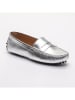 CHARLES & SMITH Leder-Mokassins "Thandie" in Silber