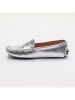 CHARLES & SMITH Leder-Mokassins "Thandie" in Silber