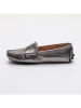 CHARLES & SMITH Leren mocassins "Thandie" zilverkleurig