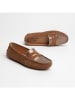 CHARLES & SMITH Leder-Mokassins "Thandie" in Hellbraun/ Gold
