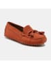 CHARLES & SMITH Leren mocassins "January" oranje