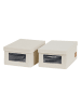 STORE IT 2er-Set: Ordnungsboxen ''Premium'' in Creme - (B)34 x (H)15 x (T)23 cm