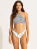 Seafolly Bikini-Oberteil in Weiß/ Schwarz