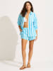 Seafolly Blouse wit/turquoise