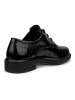 Ecco Leder-Schnürschuhe in Schwarz