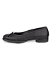 Ecco Leder-Ballerinas in Schwarz