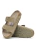 Birkenstock Leder-Pantoletten "Arizona" in Khaki