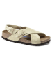 Birkenstock Skórzane sandały "Tulum" w kolorze kremowym