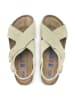 Birkenstock Skórzane sandały "Tulum" w kolorze kremowym