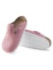 Birkenstock Skórzane chodaki "Boston" w kolorze jasnoróżowym