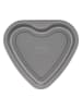 Kaiser Herzkuchenform "Inspiration" in Grau - (B)24 x (H)4 x (T)23 cm