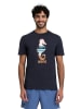 Arena Shirt "Navy seahorse" in Schwarz/ Schwarz