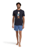 Arena Shirt "Navy seahorse" in Schwarz/ Schwarz