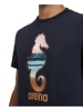 Arena Shirt "Navy seahorse" zwart/Schwarz