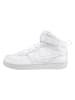 Nike Sportswear Leder-Snekaers "Court Vision Mid" in Weiß