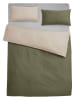 GUIDO MARIA KRETSCHMER Satin-Bettwäsche-Set ''Mila'' in Beige/ Grün - (L)200 x (B)135 cm