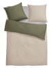 GUIDO MARIA KRETSCHMER Satin-Bettwäsche-Set ''Mila2'' in Beige/ Grün - (L)200 x (B)135 cm