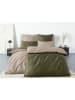 GUIDO MARIA KRETSCHMER Satin-Bettwäsche-Set ''Mila2'' in Beige/ Grün - (L)200 x (B)135 cm