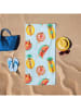 Colourful Cotton Ręcznik plażowy "Baskili" w kolorze miętowo-żółto-czerwonym