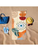 Colourful Cotton Ręcznik plażowy "Baskili" w kolorze kremowo-pomarańczowym