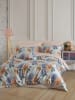 Colourful Cotton Komplet pościeli "Garden" w kolorze miętowo-fioletowym