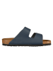 Birkenstock Leder-Pantoletten "Arizona" in Dunkelblau - Weite S