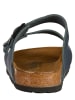 Birkenstock Leder-Pantoletten "Arizona" in Dunkelblau - Weite S