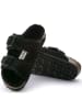 Birkenstock Leder-Pantoletten "Arizona" in Schwarz - Weite N