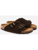Birkenstock Leder-Pantoletten "Zurich" in Braun